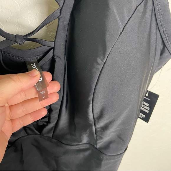 ❌SOLD Torrid Black Wireless Strappy Front One Piece Swimsuit 3X NWT 12074135 - Picture 6 of 12